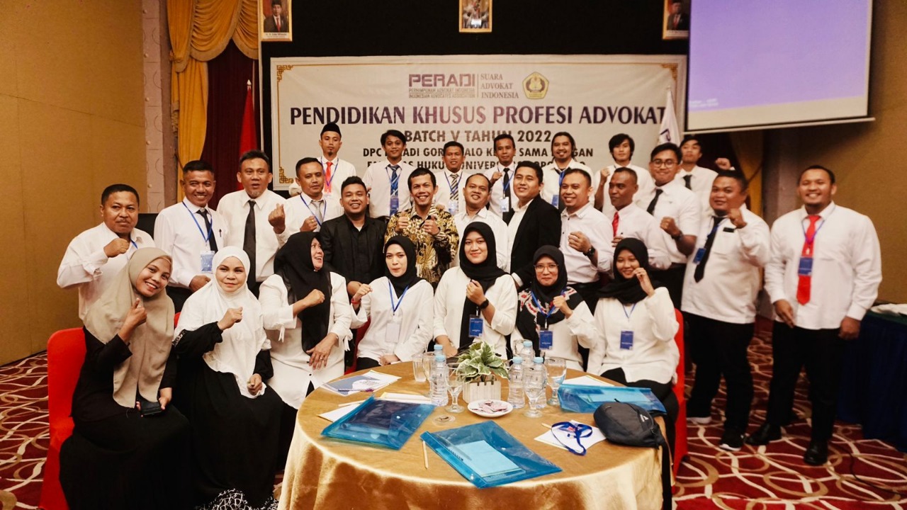 PKPA Batch V tahun 2022 DPC Peradi Gorontalo