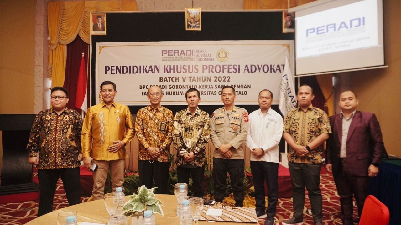 PKPA Batch V tahun 2022 DPC Peradi Gorontalo