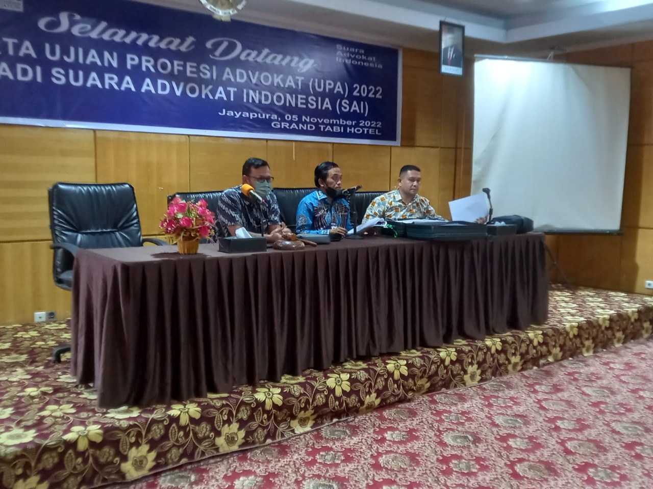 DPC Jayapura (persiapan) mengadakan Ujian Profesi Advokat (UPA) di Grand Tabi Hotel - 05 November 2022