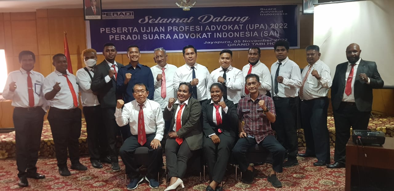 DPC Jayapura (persiapan) mengadakan Ujian Profesi Advokat (UPA) di Grand Tabi Hotel - 05 November 2022