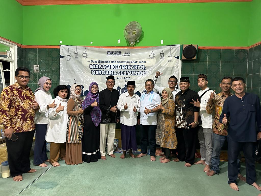 DPC PERADI SAI Malang Raya, Baksos dan Buka Puasa bersama anak Yatim Piatu di TPQ Sunan Muria, Desa Jabung, Kab. Malang - 14 April 2023