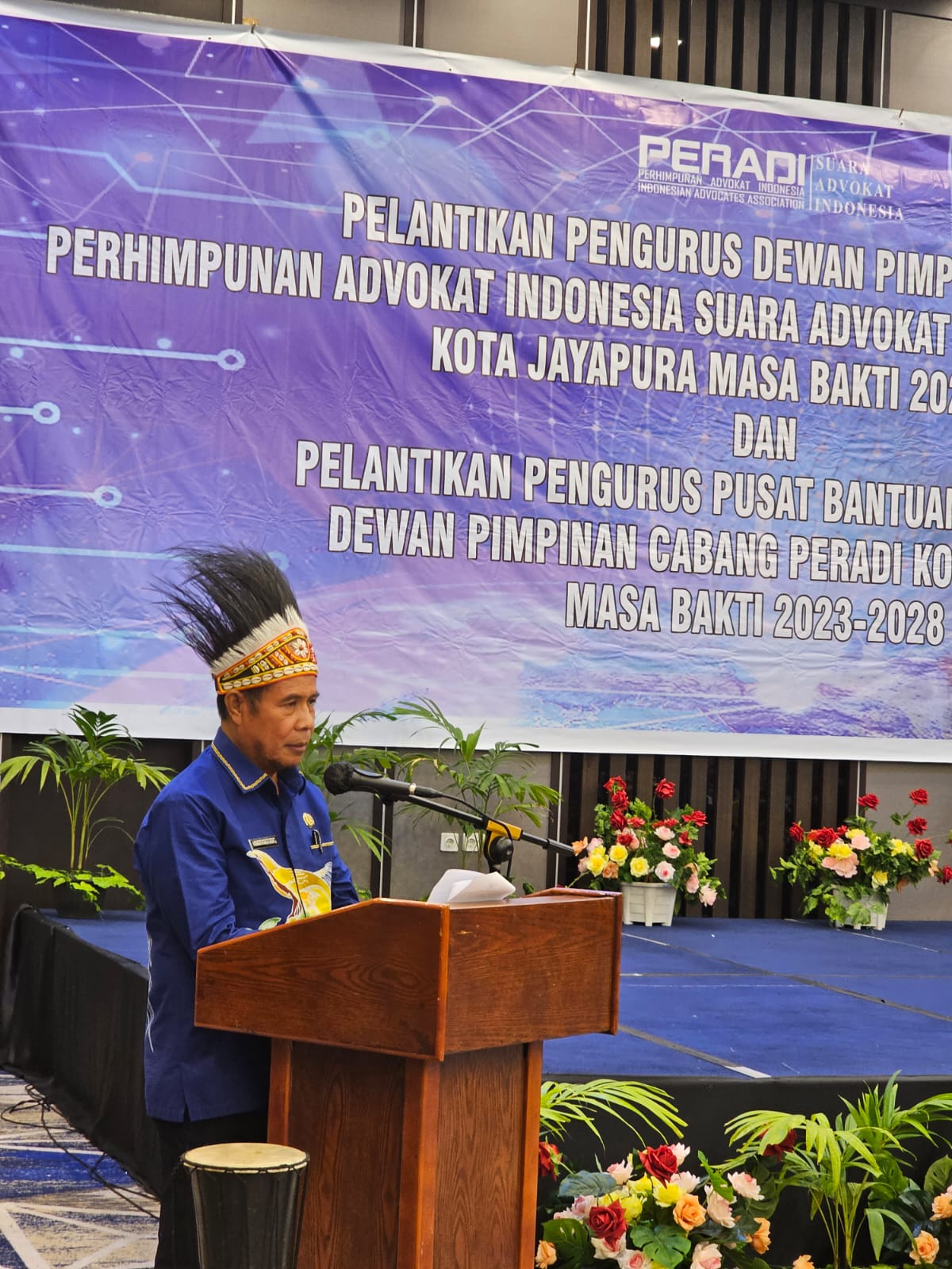 Pelatikan pengurus DPC PERADI SAI Kota Jayapura, masa bakti 2023-2027 dan Pelantikan pengurus Pusat Bantuan Hukum (PBH) DPC PERADI SAI Kota Jayapura, masa bakti 2023-2028, pada tanggal, 08 Agustus 2023 di Hotel Aston & Convention, Jayapura