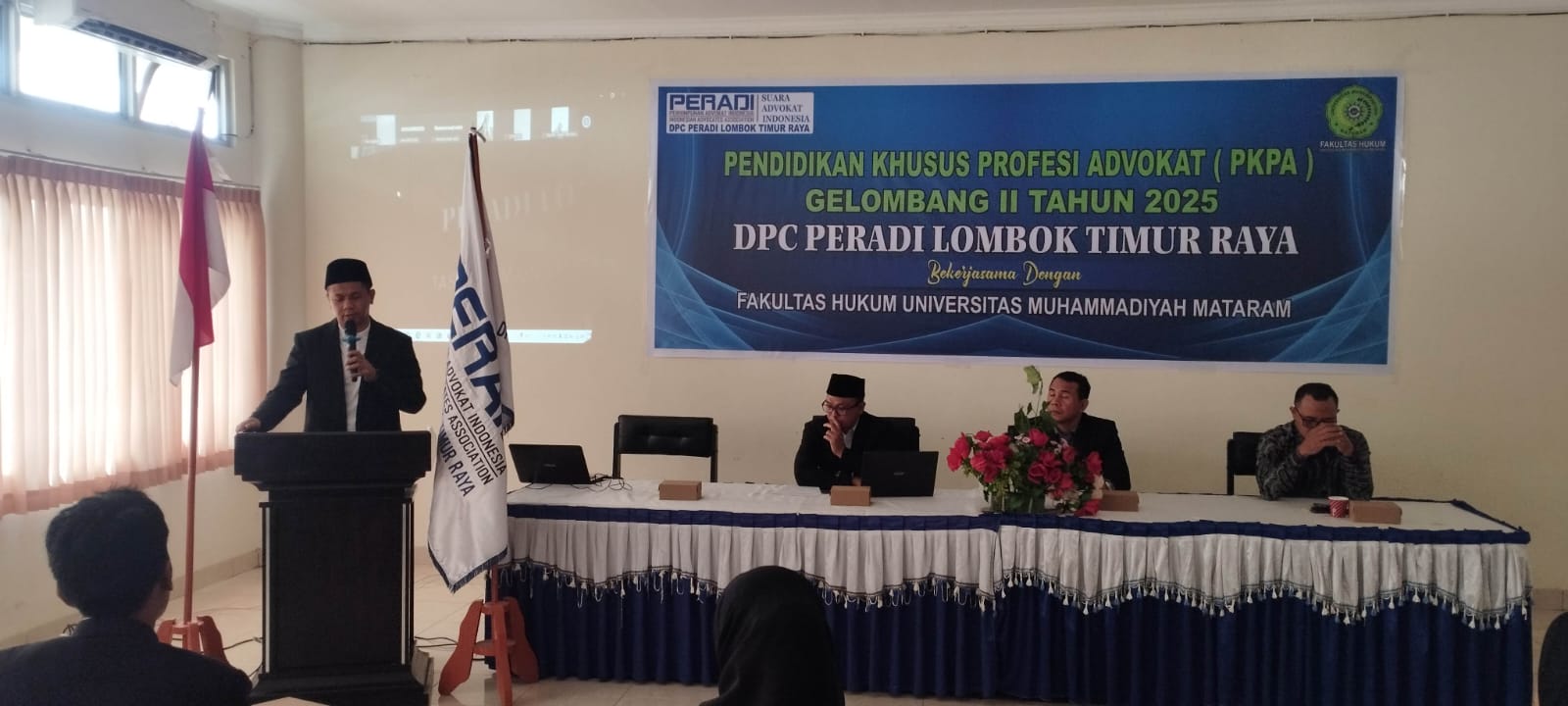 DPC PERADI SAI Lombok Timur Raya dan Fak. Hukum Universitas Muhammadiyah Mataram bekerjasama dalam mengadakan Pendidikan Khusus Profesi Advokat (PKPA) Gelombang ke II, Pada tanggal 10 Mei sampai dengan 25 Mei 2025, di Fakultas Hukum  Universitas Muhammadiyah Mataram, dengan peserta yang ikut sebanyak 20 orang.